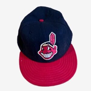 Vintage 5950 MLB Authentic Diamond Collection Cleveland Indians Fitted Cap